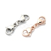 3Pcs 3 Colors 304 Stainless Steel Double Lobster Claw Clasps STAS-YW0001-52A-2