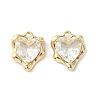 Brass Micro Pave Cubic Zirconia Charms KK-L208-06G-07-2