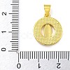 Real 18K Gold Plated Brass Pendants with Shell KK-D534-05G-01-3