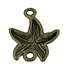 Tibetan Style Alloy Starfish/Sea Stars Links Connectors TIBEP-R345-02AB-NR-2