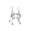 Golden Plated Brass Dangle Earrings EJEW-K275-01G-02-1