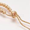 Brass Bead Chain Necklace Making NJEW-F151-01-3