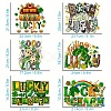 6Pcs 6 Style Saint Patrick's Day Theme Word PET Sublimation Stickers PW-WG31978-01-2