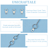 Unicraftale 1000Pcs 316 Surgical Stainless Steel Chain Tabs STAS-UN0053-18-5