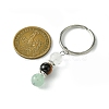 Gemstone Round Beaded Pendant Keychain KEYC-JKC00849-4