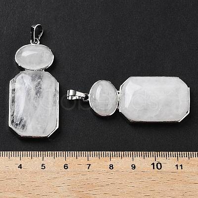 Natural Quartz Crystal Human Body Shaped Pendants G-P552-03P-09-1