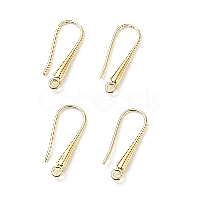 Brass Earring Hooks Findings X-KK-M157-03G-NR-1