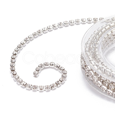 2 Colors Crystal & Crystal AB Rhinestone Cup Chains CHC-FS0001-02-1