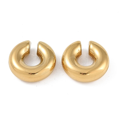 Ion Plating(IP) 304 Stainless Steel Cuff Earrings EJEW-K278-01B-G-1