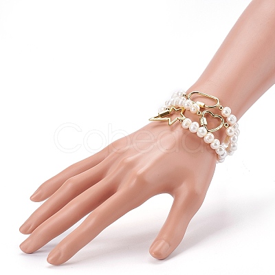 Brass Link Bracelets Set BJEW-JB05955-1