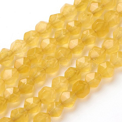 Natural White Jade Beads Strands X-G-F545-E21-1