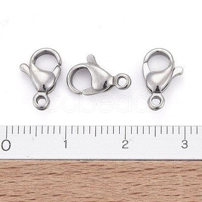 Tarnish Resistant 304 Stainless Steel Lobster Claw Clasps STAS-AB12-1