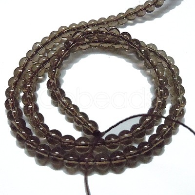 Synthetic Smoky Quartz Beads Strands X-G-C076-6mm-4A-1