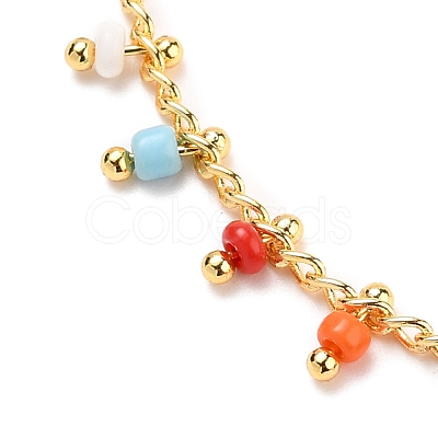 Glass Charm Bracelets BJEW-JB05600-03-1