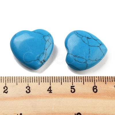 Heart Synthetic Turquoise  Worry Stone G-C134-06A-02-1