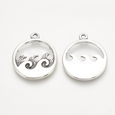 Tibetan Style Alloy Pendants X-TIBE-Q072-23AS-RS-1