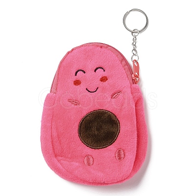 Cheap Cartoon Style Smiling Avocado Fluffy Cloth Wallets Online