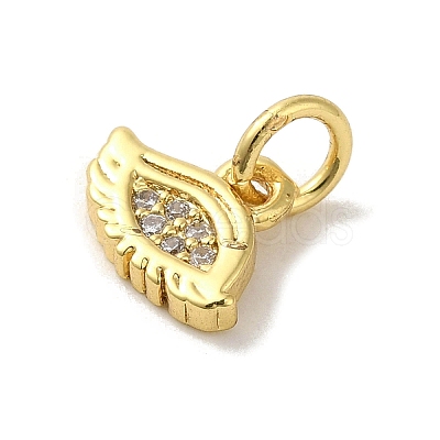 Brass Micro Pave Cubic Zirconia Charms KK-M283-19A-01-1