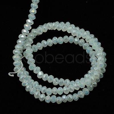 Crystal Glass Rondelle Beads Strands EGLA-F049C-01-1