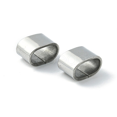 Non-Tarnish 201 Stainless Steel Slide Charms/Slider Beads STAS-C016-02P-1-1