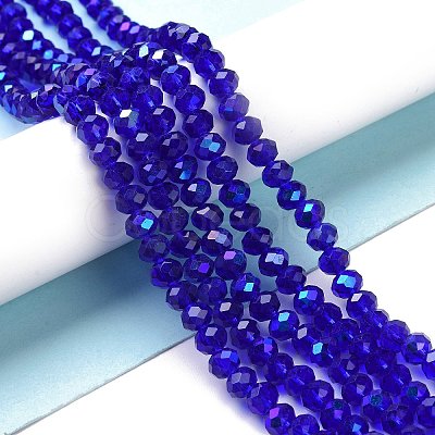 Electroplate Glass Beads Strands EGLA-A034-T6mm-L16-1