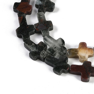 Natural African Bloodstone Beads Strands G-I369-A21-02-1