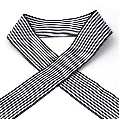 Striped Polyester Grosgrain Ribbon OCOR-Q011-38mm-06-1