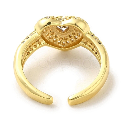 Brass Micro Pave Cubic Zirconia Rings for Women RJEW-E295-08G-01-1