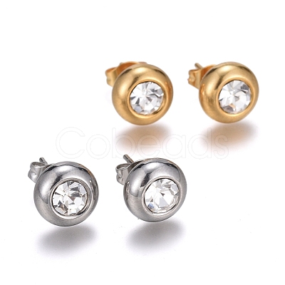 304 Stainless Steel Stud Earrings EJEW-L251-A01-1