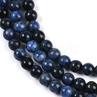 Natural Dumortierite Beads Strands G-G167-A06-4MM-1