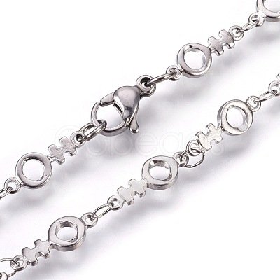 Tarnish Resistant 304 Stainless Steel Link Chain Bracelets BJEW-P239-20-1