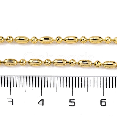 Rack Plating Brass Oval Link Chain Necklace NJEW-A035-06G-02-1