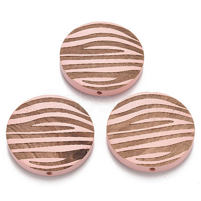 Painted Natural Wood Beads X-WOOD-N006-06J-1