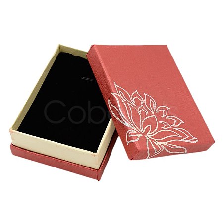 Rectangle Shaped Cardboard Pendant Necklace Boxes for Gifts Wrapping CBOX-A004-02-1
