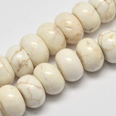 Rondelle Natural Magnesite Beads Strands X-G-M138-25-1