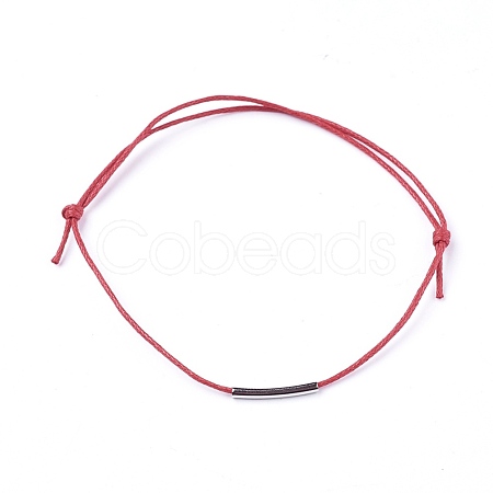Adjustable Waxed Cotton Cord Bracelets BJEW-JB04242-1