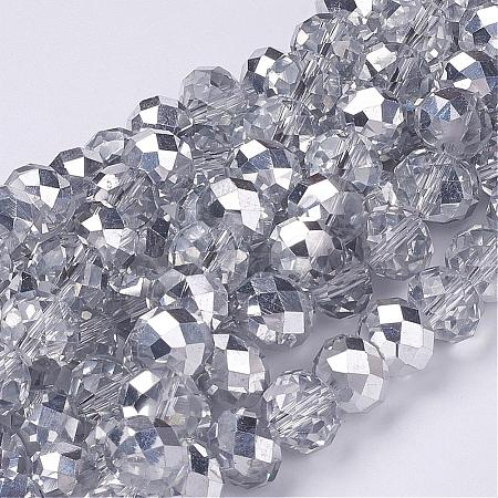 Electroplate Glass Bead Strands X-GR10MMY-07S-1