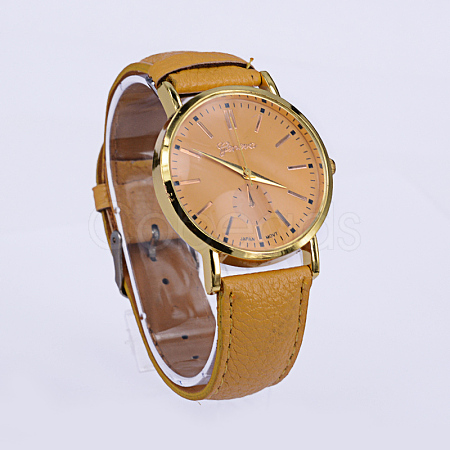 High Quality Alloy PU Leather Quartz Wristwatches X-WACH-L035-15I-1