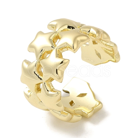 Brass Open Cuff Rings RJEW-Q778-33G-1