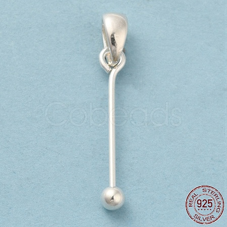 925 Sterling Silver Pendant Bails STER-P048-01B-S-1
