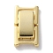 Brass Watch Band Clasps, Cadmium Free & Lead Free, Rectangle, Real 24K Gold Plated, 15x8.5x4mm