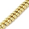 Electroplated Synthetic Magnetic Hematite Beads Strands, Nickel Free & Lead Free, Round, Golden Plated, 5mm, Hole: 1mm, about 84pcs/strand, 15.75''(40cm)