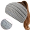 Acrylic Fiber Yarn Cold Weather Headbands, Winter Hat, Winter Warm Ear for Women, Gray, 210x150mm