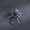 Natural Amethyst Halloween Home Party Decorations, Spider, 40x47mm