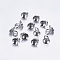 202 Stainless Steel Bead Cap Pendant Bails, for Globe Glass Bubble Cover Pendants, Stainless Steel Color, 7x6mm, Hole: 3mm, Inner Diameter: 5mm