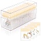 Rectangle Clear Acrylic Jewelry Storage Boxs, with 20Pcs PVC Storage Bags, Antique White, 21.5x7x9.8cm