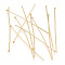 Brass Ball Head Pins, Long-Lasting Plated, Real 18K Gold Plated, Real 18K Gold Plated, 50x0.8mm, 20 Gauge, Head: 2mm, 217pcs/bag