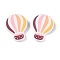 Silicone Beads, Hot Air Balloon, Colorful, 28x22x9.5mm, Hole: 2mm