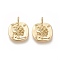 Brass Pendants, Long-Lasting Plated, Leo, Real 18K Gold Plated, 25.5x19.7x3.2mm, Hole: 4.3x2.6mm