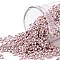 TOHO Round Seed Beads, Japanese Seed Beads, (PF552) Permafinish Opaque Galvanized Sweet Blush, 8/0, 3mm, Hole: 1mm, about 10000pcs/pound